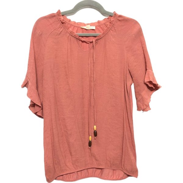 Orange Top Short Sleeve Clothes Mentor, Size M Supply