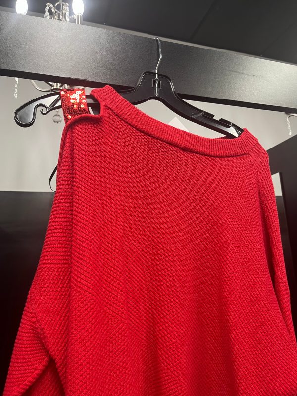 Sweater By Dkny In Red, Size: L For Cheap