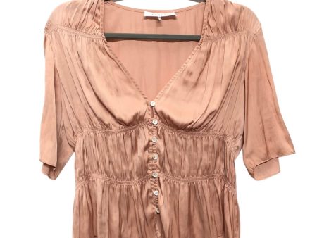 Tan Top Short Sleeve Frame, Size S For Cheap