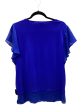 Top Short Sleeve By Calvin Klein In Blue, Size: M Online Hot Sale