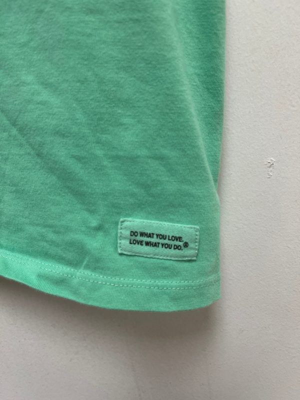 Green Top Short Sleeve Life Is Good, Size M Fashion