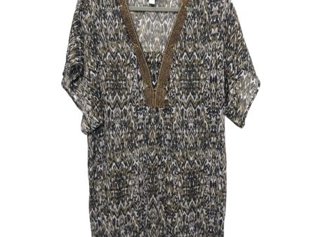 Black & Brown Swimsuit Coverup Badgley Mischka, Size S For Discount