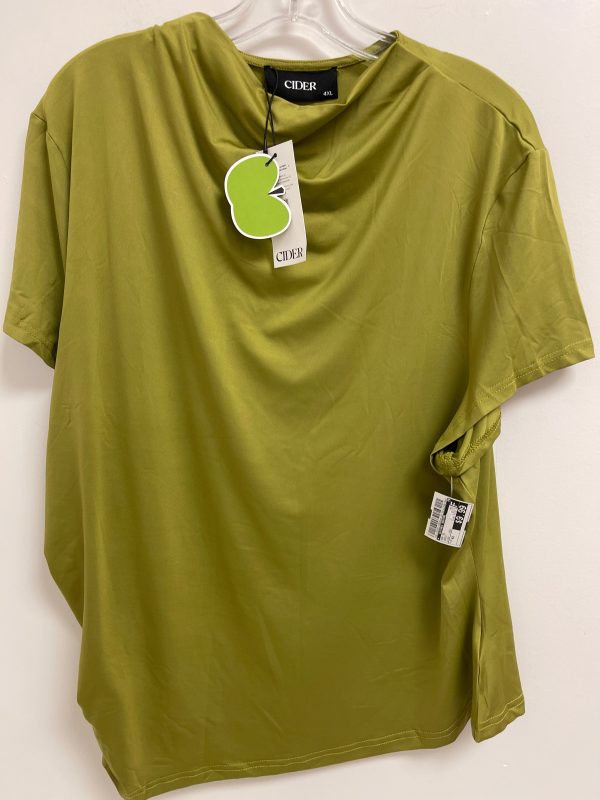 Green Top Short Sleeve Clothes Mentor, Size 4x Online