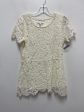 Cream Top Short Sleeve Isaac Mizrahi, Size S Sale