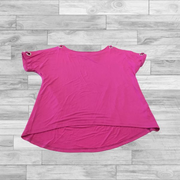 Top Short Sleeve By Cable And Gauge In Pink, Size: M Cheap