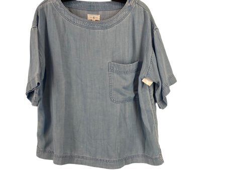 Top Short Sleeve By Lou And Grey In Blue Denim, Size: S For Discount