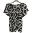 Black & Cream Top Short Sleeve Loft, Size Xxl Hot on Sale