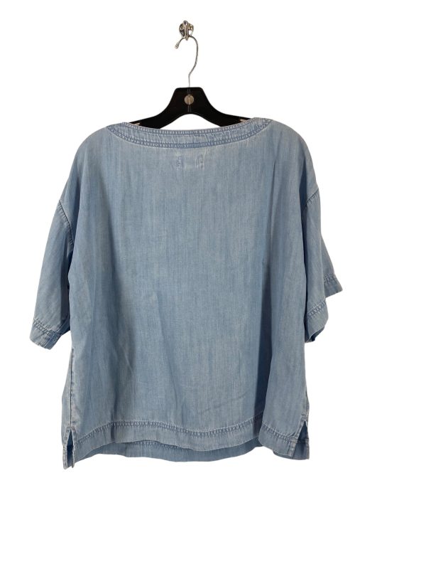 Top Short Sleeve By Lou And Grey In Blue Denim, Size: S For Discount