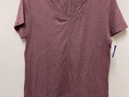 Purple Top Short Sleeve Basic L.l. Bean, Size M on Sale