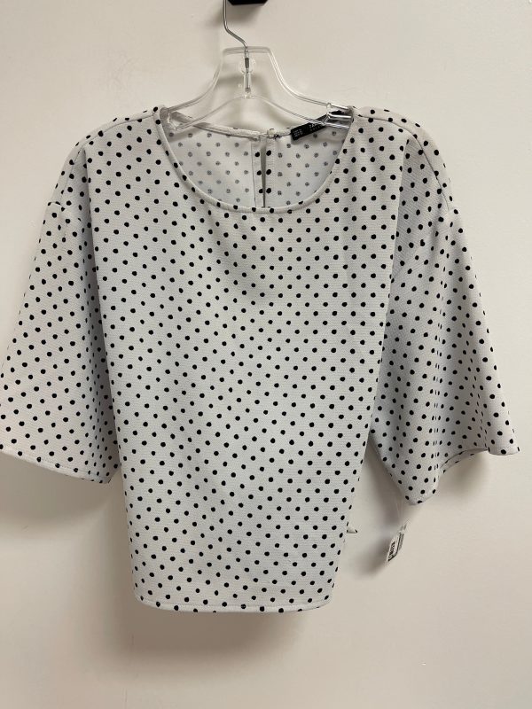 Polkadot Pattern Top Short Sleeve Zara Basic, Size Xl Sale