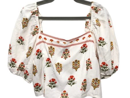 Red & White Top Short Sleeve Antonio Melani, Size 12 Supply