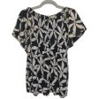 Black & Cream Top Short Sleeve Loft, Size Xxl Hot on Sale