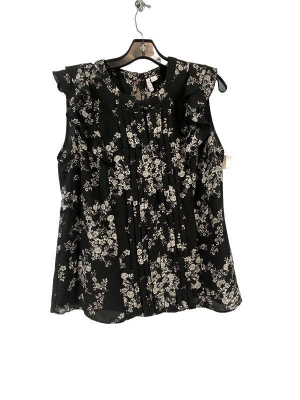 Black Top Short Sleeve Elle, Size L For Discount