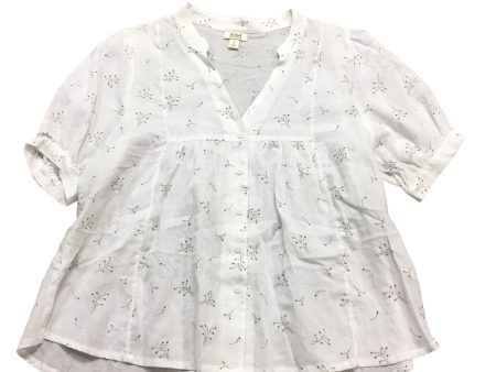 Top Short Sleeve By Ana In White, Size: S For Discount