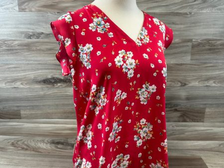 Top Short Sleeve By Loft In Red & White, Size: Petite   S Online Hot Sale