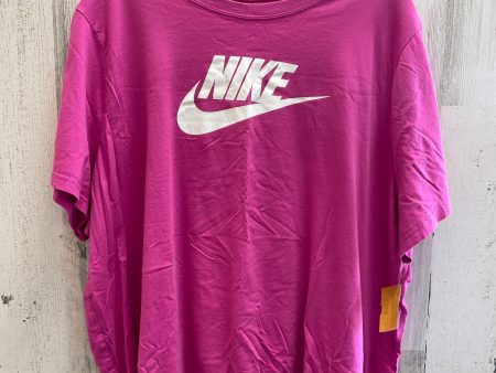 Pink Top Short Sleeve Nike Apparel, Size 2x on Sale