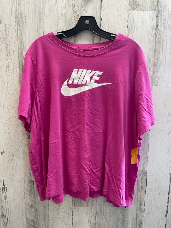 Pink Top Short Sleeve Nike Apparel, Size 2x on Sale