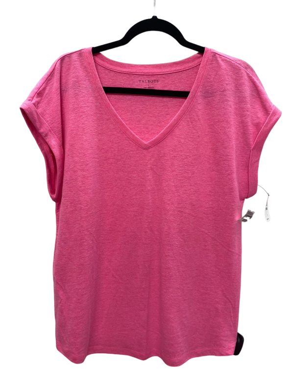 Pink Top Short Sleeve Basic Talbots, Size L Sale