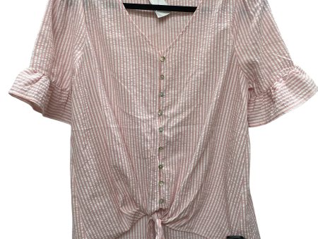 Pink Top Short Sleeve Clothes Mentor, Size S Hot on Sale