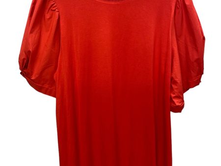 Red Top Short Sleeve Skies Are Blue, Size 2x on Sale