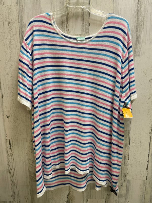 Top Short Sleeve By Clothes Mentor In Striped Pattern, Size: 3x Cheap