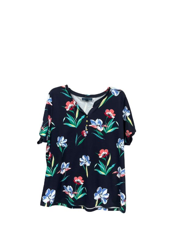 Top Short Sleeve By Karen Scott In Floral Print, Size: 2x Online now