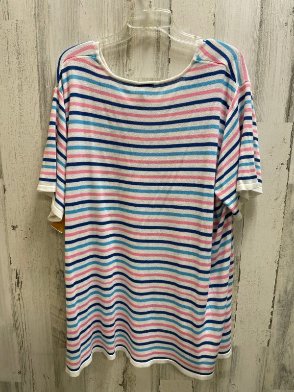 Top Short Sleeve By Clothes Mentor In Striped Pattern, Size: 3x Cheap