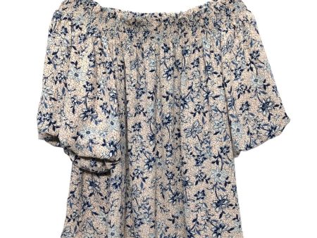 Blue & White Top Short Sleeve Cece, Size Xl Online