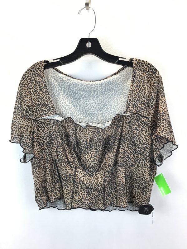 Leopard Print Top Short Sleeve Shein, Size 3x Supply