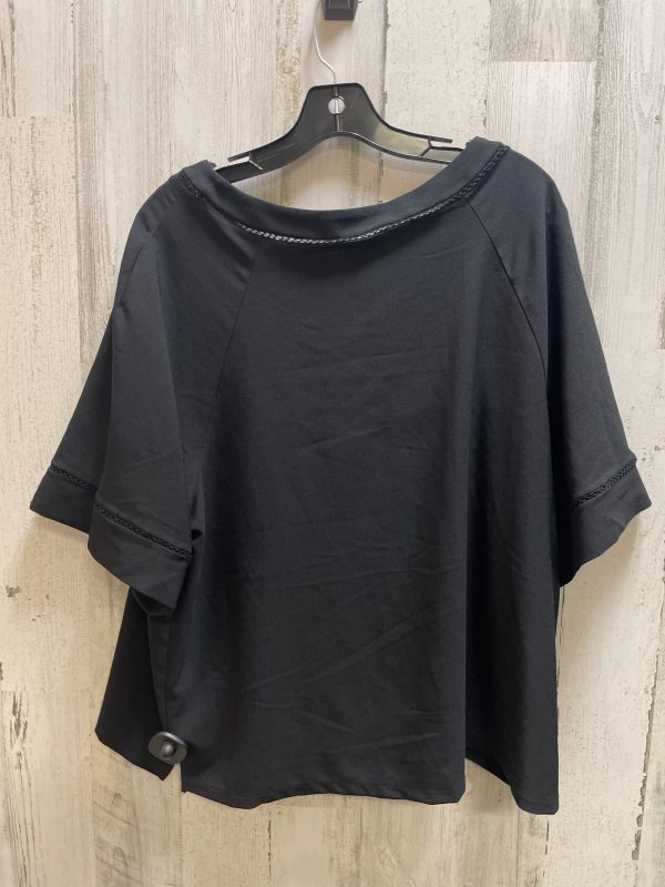 Top Short Sleeve By Ava & Viv In Black, Size: 2x Hot on Sale