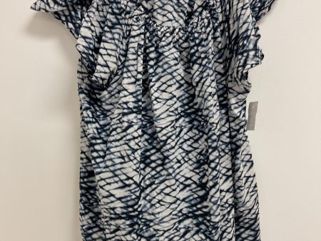 Blue & White Top Short Sleeve Caslon, Size L Online