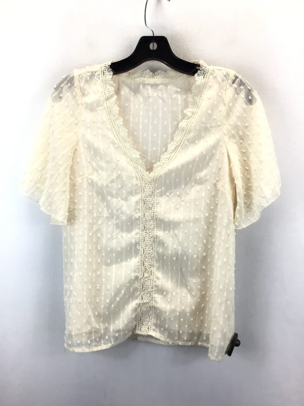 Cream Top Short Sleeve Shein, Size Xs Sale