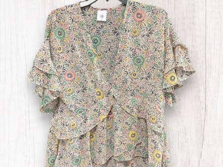 Top Short Sleeve By Cabi In Floral Print, Size: M on Sale