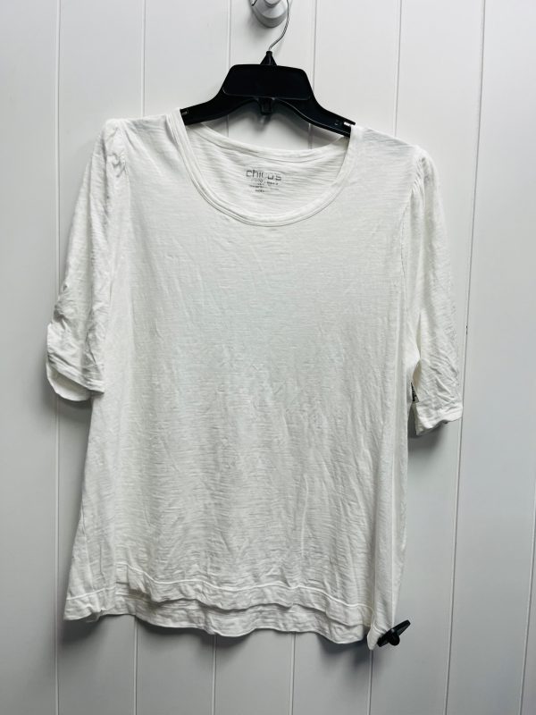 White Top Short Sleeve Chicos, Size Xl For Cheap