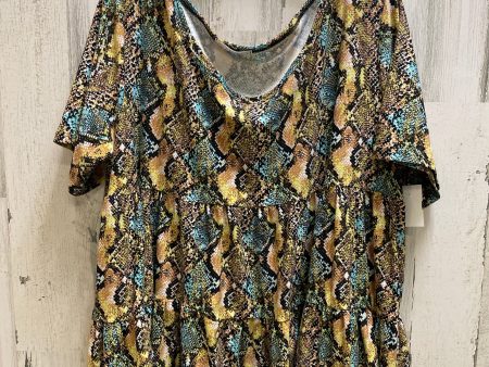 Top Short Sleeve By Clothes Mentor In Animal Print, Size: 2x Supply