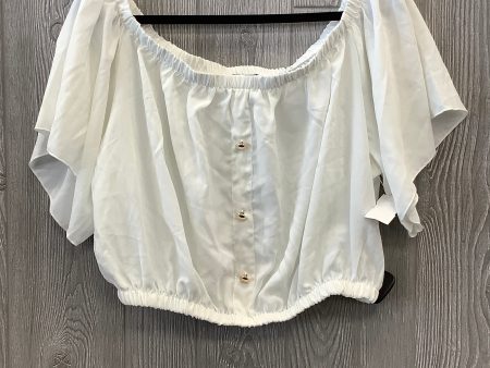 White Top Short Sleeve Shein, Size 3x Online Sale