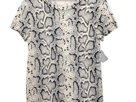 Snakeskin Print Top Short Sleeve Basic Cmb, Size S Sale