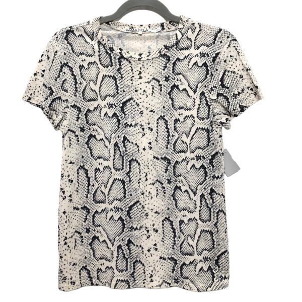 Snakeskin Print Top Short Sleeve Basic Cmb, Size S Sale