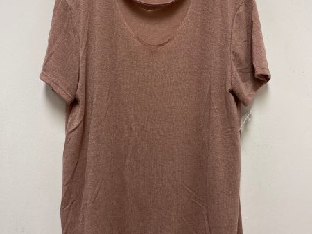 Rose Gold Top Short Sleeve Lush, Size M For Cheap