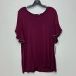 Top Short Sleeve By Apt 9 In Burgundy, Size: Xxl Sale