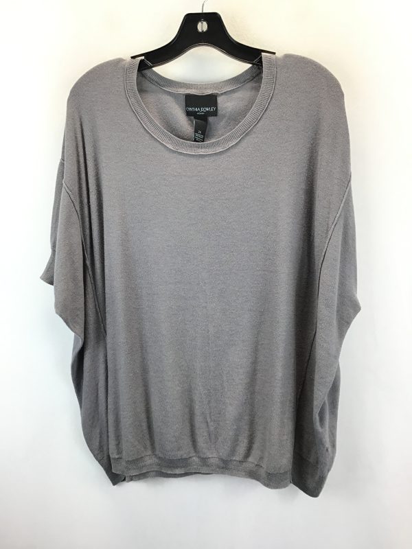 Grey Top Short Sleeve Cynthia Rowley, Size 2x Online Sale