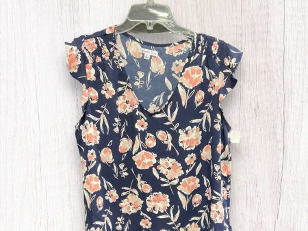 Top Short Sleeve Basic By Ophelia Roe In Blue & Pink, Size: L Online Sale