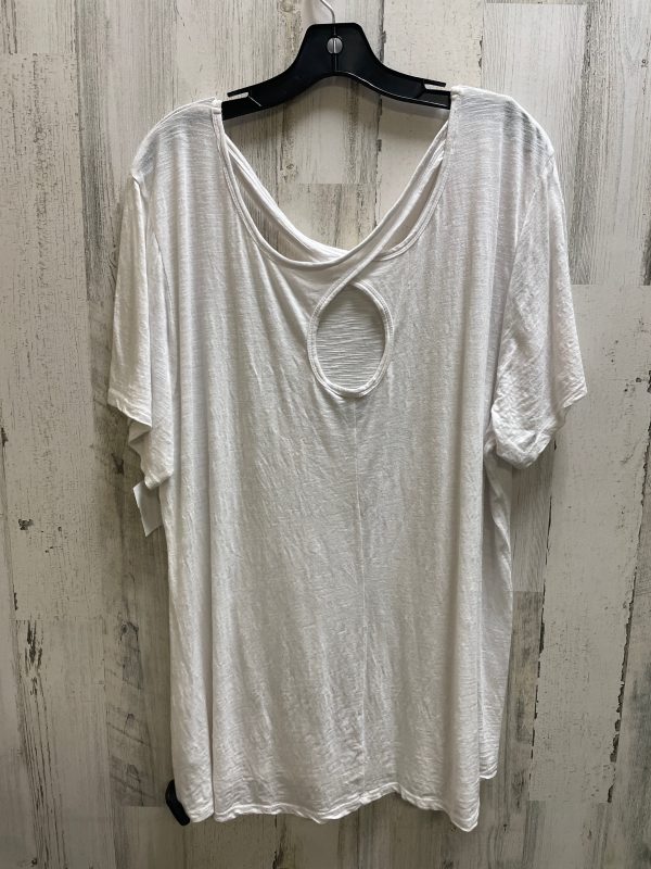 White Top Short Sleeve Basic Natural Reflections, Size 1x Online