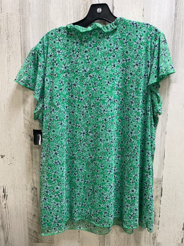 Top Short Sleeve By Joie In Green, Size: 2x For Sale