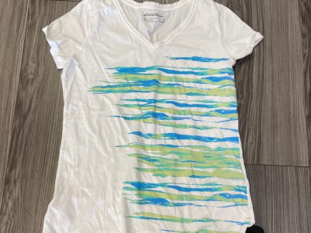 Top Short Sleeve By Eddie Bauer In Multi-colored, Size: M For Sale