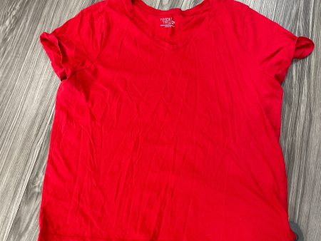 Red Top Short Sleeve Time And Tru, Size Xxl Sale