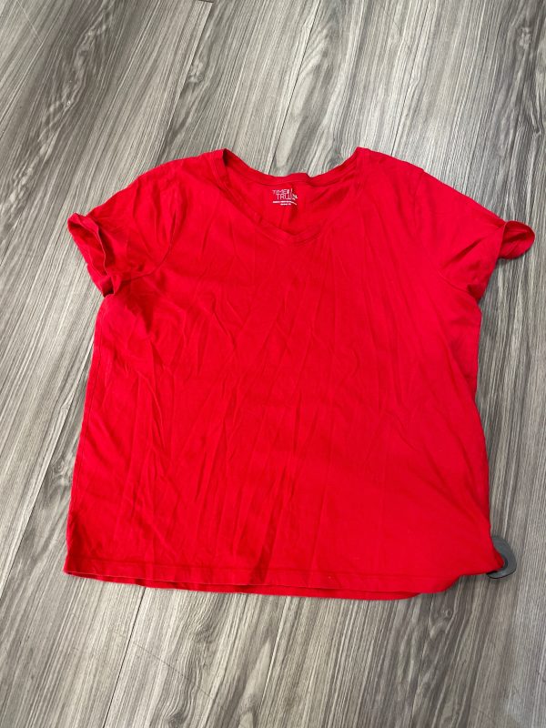 Red Top Short Sleeve Time And Tru, Size Xxl Sale