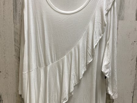 Top Short Sleeve By Lane Bryant In White, Size: 3x Cheap