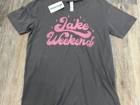 Grey Top Short Sleeve Lake Weekend, Size S Discount