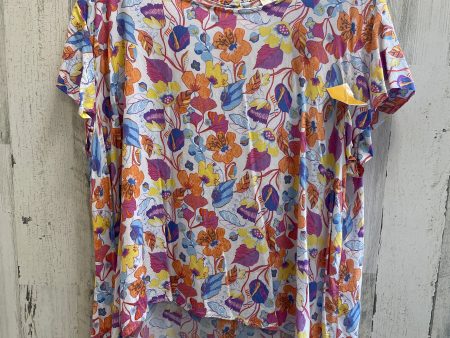 Multi-colored Top Short Sleeve Cynthia Rowley, Size 2x For Cheap